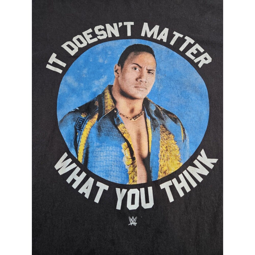 WWE The Rock It Doesnt Matter Black Tshirt Shirt SZ Adult XXL 3XL Dwayne Johnson